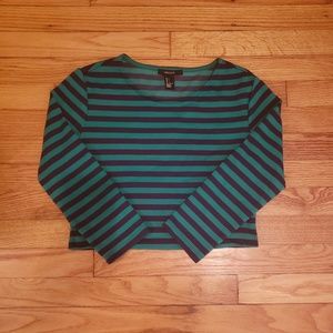 Forever 21 Striped Crop Top